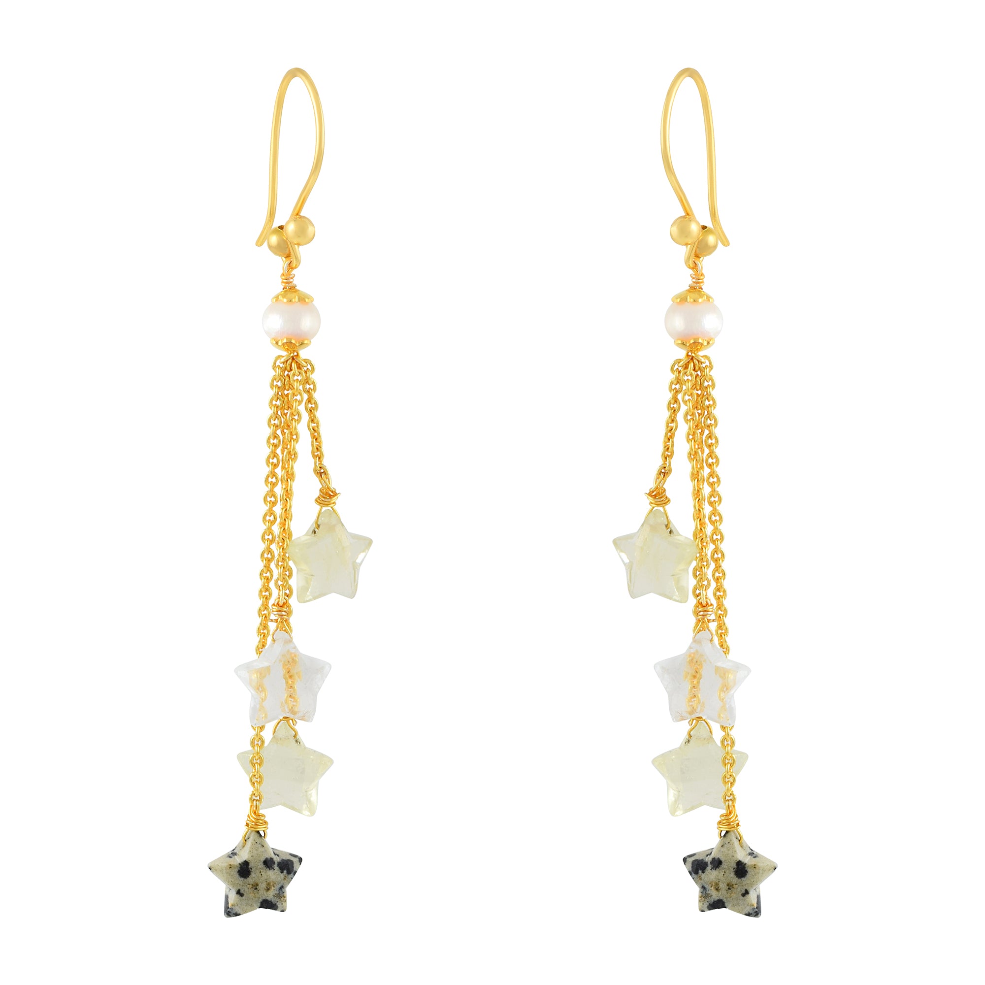 New Gold Plated Silver Chain Necklace & Earring Set, Elegant Accessories for Any Occasion 