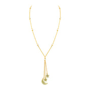 New Gold Plated Silver Chain Necklace & Earring Set, Elegant Accessories for Any Occasion 