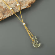 New Gold Plated Silver Chain Necklace & Earring Set, Elegant Accessories for Any Occasion 