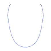 Natural Light Blue Tanzanite Beaded Fine Gemstone Necklace 