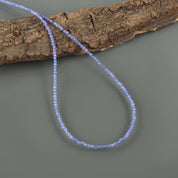 Natural Light Blue Tanzanite Beaded Fine Gemstone Necklace 