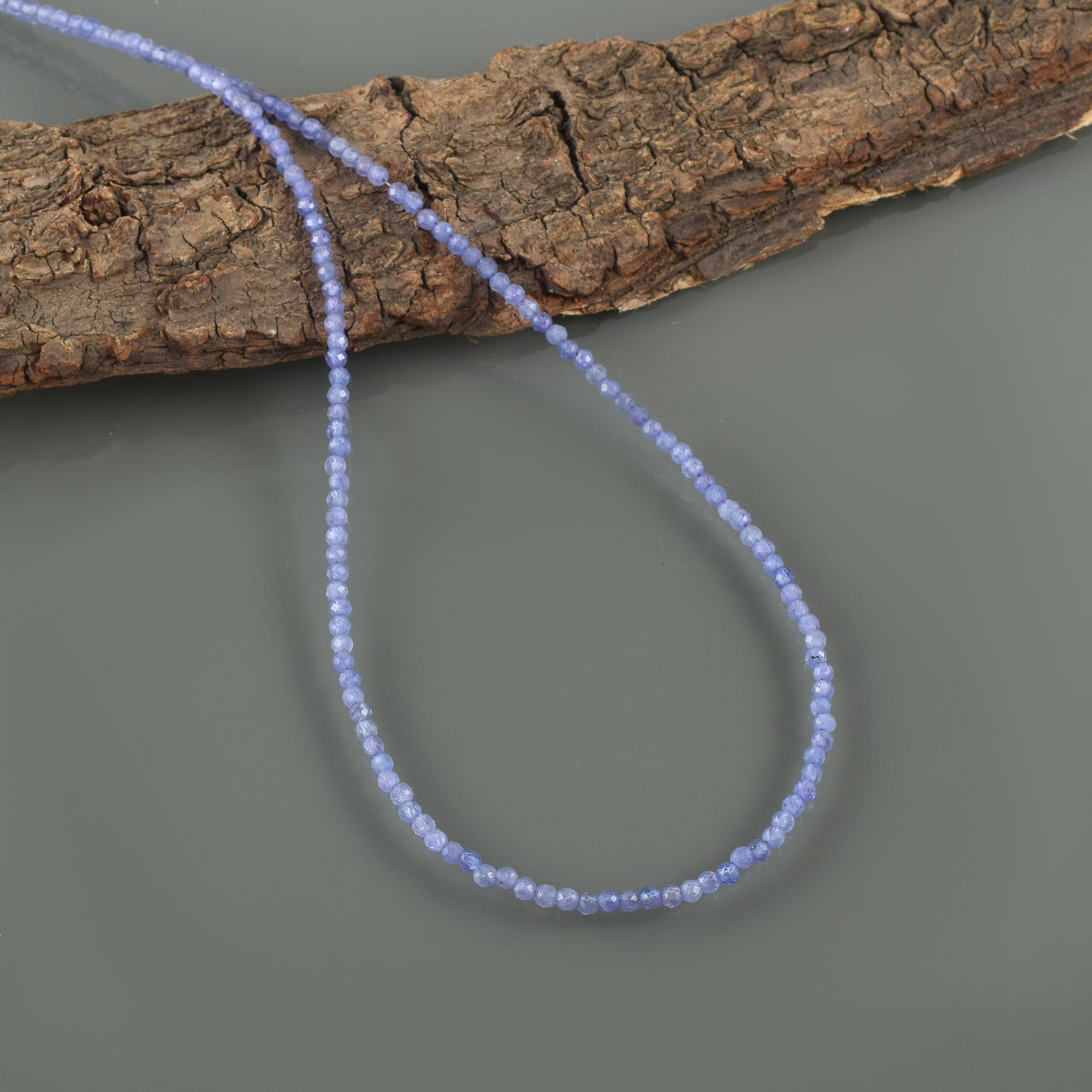 Natural Light Blue Tanzanite Beaded Fine Gemstone Necklace 