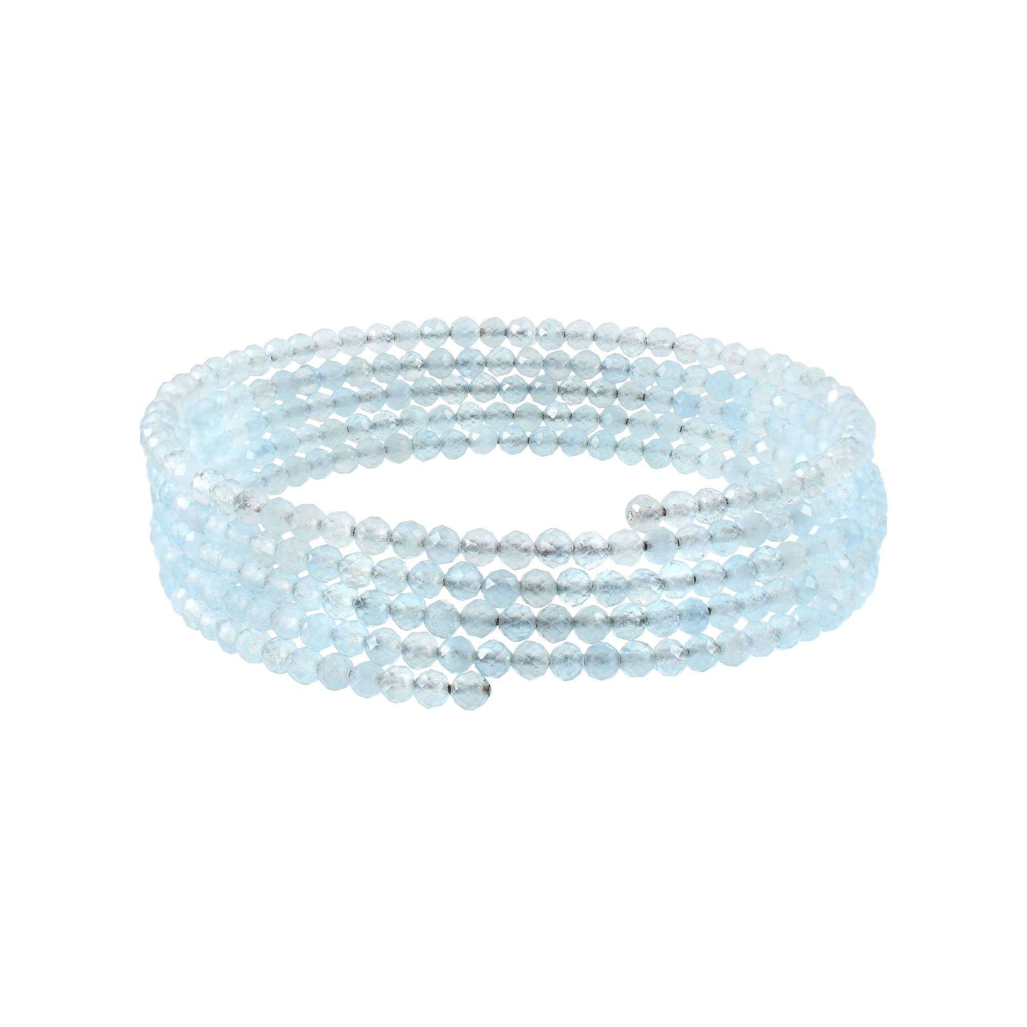 Natural Sky Blue Aquamarine Friendship Fine Gemstone Bracelet 