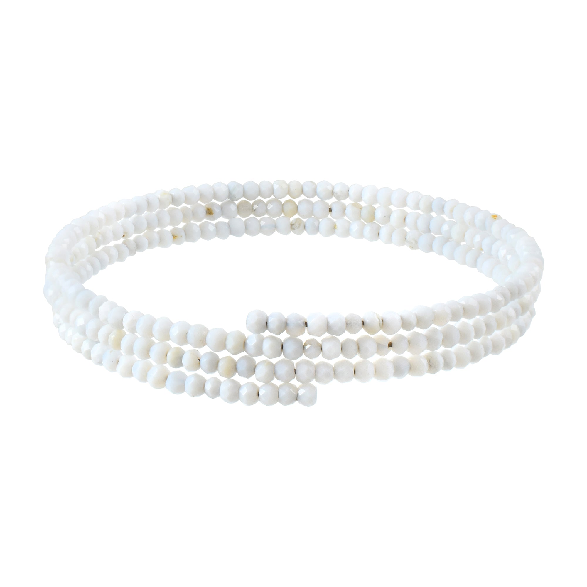 Natural White White Opal Friendship Fine Gemstone Bracelet 