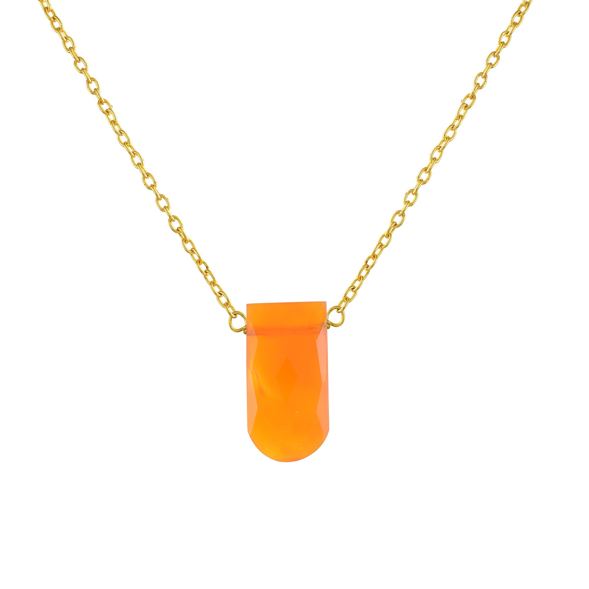 Natural Orange Carnelian Beaded Fine Gemstone Necklace 