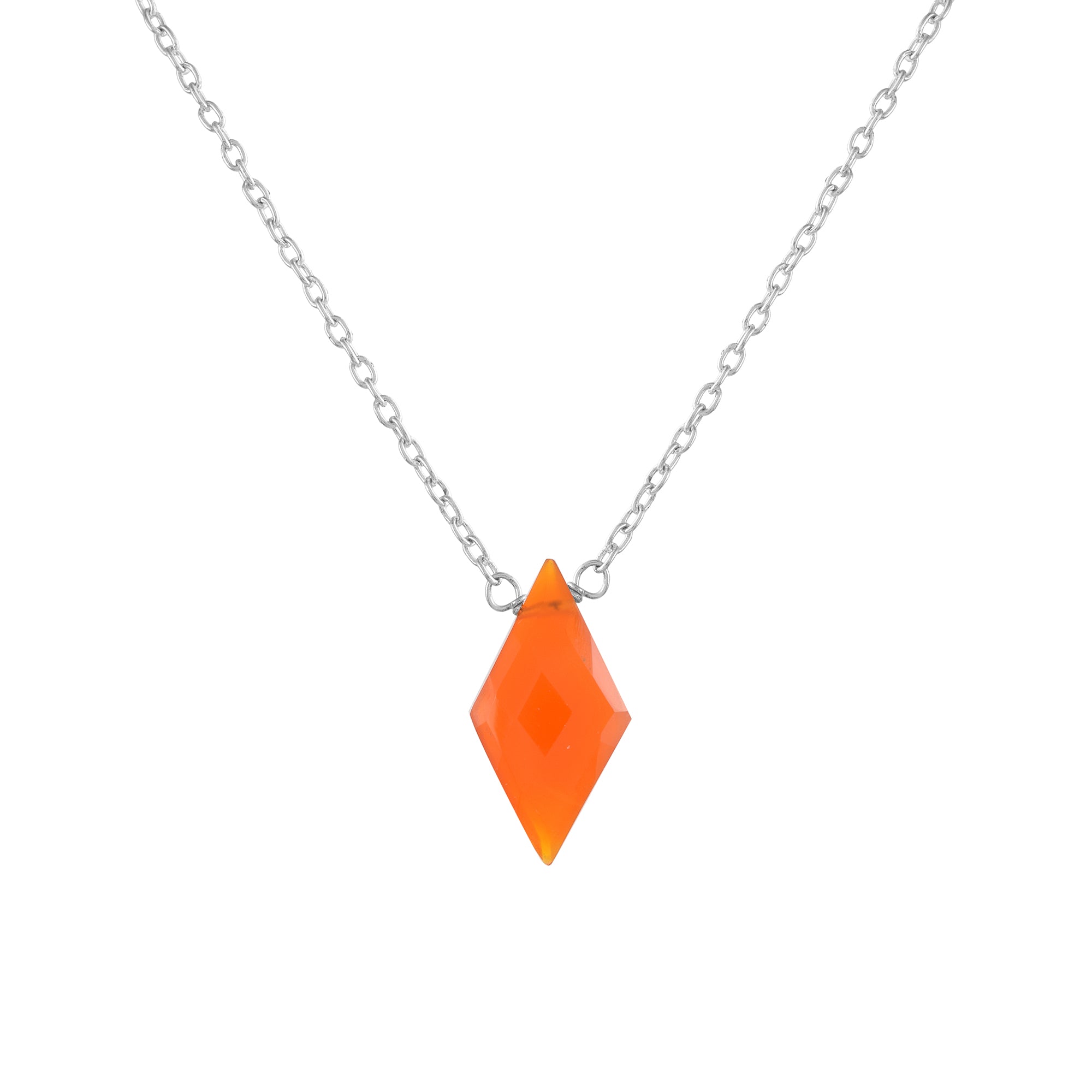 Natural Orange Carnelian Beaded Fine Gemstone Necklace 