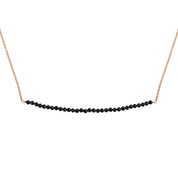 Natural Black Spinel Beaded Fine Gemstone Necklace 