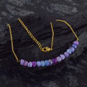 Natural Purple Opal Beaded Fine Gemstone Necklace 