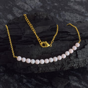 Natural Pink Pink opal Beaded Fine Gemstone Necklace 