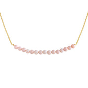 Natural Pink Pink opal Beaded Fine Gemstone Necklace 