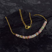 Natural Multicolor Opal Beaded Fine Gemstone Necklace 