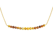 Natural Yellow yellow opal Beaded Fine Gemstone Necklace 