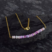 Natural Purple Opal Beaded Fine Gemstone Necklace 