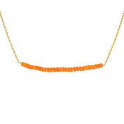 Natural Orange Fire Ethiopian opal Beaded Fine Gemstone Necklace 