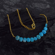 Natural Turquoise Turquoise Beaded Fine Gemstone Necklace 