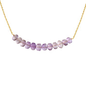 Natural Light Pink Pink Amethyst Beaded Fine Gemstone Necklace 