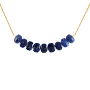 Natural Blue Sodalite Beaded Fine Gemstone Necklace 