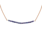 Natural Blue Tanzanite Beaded Fine Gemstone Necklace 