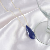 Natural Blue Lapis Lazuli Beaded Fine Gemstone Necklace 