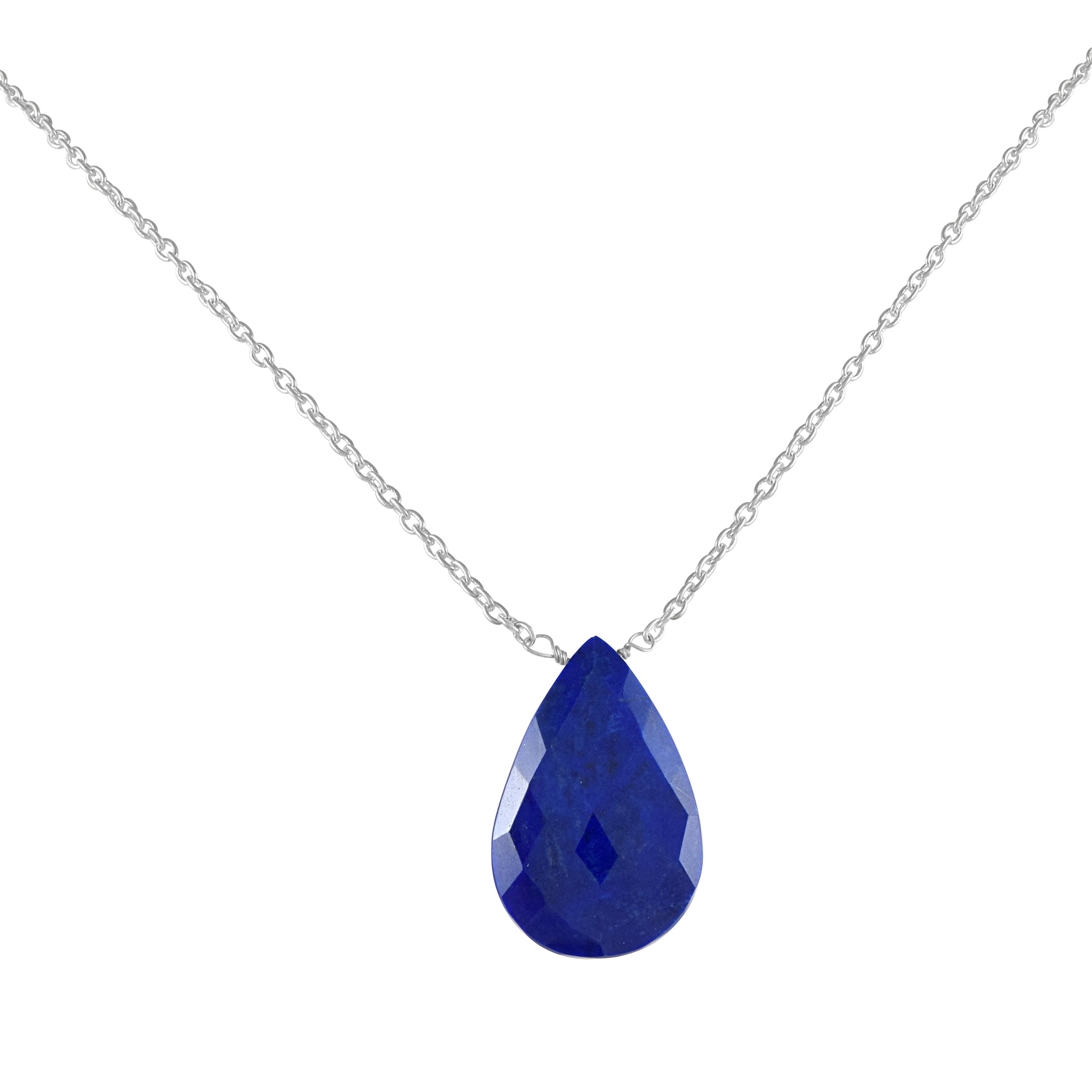 Natural Blue Lapis Lazuli Beaded Fine Gemstone Necklace 