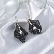 Natural Black Spinel Drop/Dangle Fine Gemstone Earrings | 