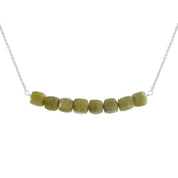 Natural Green Vessonite Beaded Fine Gemstone Necklace 