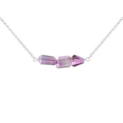 Natural Light Purple Ametrine Beaded Fine Gemstone Necklace 