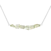 Natural Green Green Amethyst Beaded Fine Gemstone Necklace 