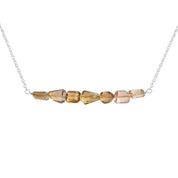 Natural Yellow Quartz  Beaded Fine Gemstone Necklace 