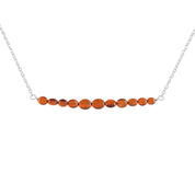 Natural Brown Hessonite Beaded Fine Gemstone Necklace 