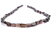 Smoky Quartz Gemstone Beaded Silver Necklace June Birthstone Jewelry For Stress Relief And Reduces Anxiety 