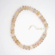 Golden Rutile Gemstone Beaded Silver Bracelet April Birthstone Jewelry For Boosts Energy And Boosts Confidence 