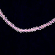 Rose Quartz Gemstone Beaded Silver Necklace January Birthstone Jewelry For Love And Harmony And Fosters Positive Energy 