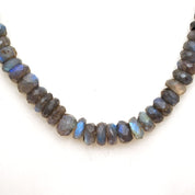 Labradorite Gemstone Beaded Silver Necklace September Birthstone Jewelry For Promotes Inner Peace And Boost Creativity 