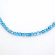 Blue Topaz Gemstone Beaded Silver Necklace December Birthstone Jewelry For Creativity And Clarity Of Mind 