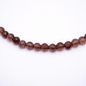 Smoky Quartz Gemstone Beaded Silver Bracelet June Birthstone Jewelry For Emotional Balance And Shields From Negativity 
