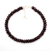 Garnet Gemstone Beaded Silver Bracelet January Birthstone Jewelry For Strength And Vitality 