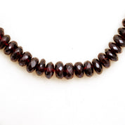 Garnet Gemstone Beaded Silver Necklace January Birthstone Jewelry For Passion And Courage 