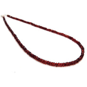 Garnet Gemstone Beaded Silver Necklace January Birthstone Jewelry For Protection And Grounding 