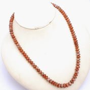 Peach Moonstone Beaded Silver Necklace June Birthstone Jewelry For Inner Peace And Compassion 