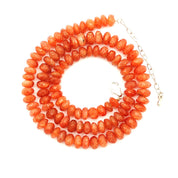 Sunstone Gemstone Beaded Silver Necklace Augest Birthstone Jewelry For Energy And Boosts Self-Esteem 