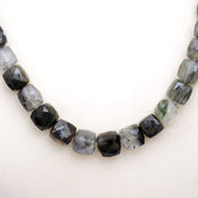 Black Rutile Gemstone Beaded Silver Necklace Jewelry For Protection And Shields From Negative Energy 