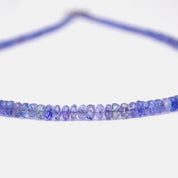 Tanzanite Gemstone Beaded Silver Necklace December Birthstone Jewelry For Personal Growth And Creativity 