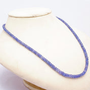 Tanzanite Gemstone Beaded Silver Necklace December Birthstone Jewelry For Personal Growth And Creativity 