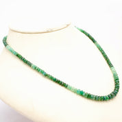 Emerald Gemstone Beaded Silver Necklace May Birthstone Jewelry For Blance Healing And Increased Creativity 