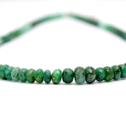 Emerald Gemstone Beaded Silver Necklace May Birthstone Jewelry For Blance Healing And Increased Creativity 