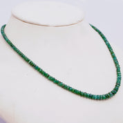 Emerald Gemstone Beaded Silver Necklace May Birthstone Jewelry For Fertility Healing And Enhanced Intuition 