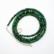 Emerald Gemstone Beaded Silver Necklace May Birthstone Jewelry For Fertility Healing And Enhanced Intuition 