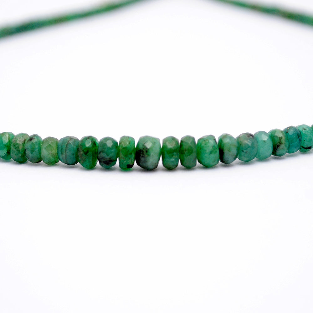 Emerald Gemstone Beaded Silver Necklace May Birthstone Jewelry For Fertility Healing And Enhanced Intuition 