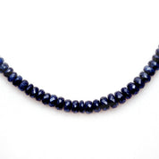 Sapphire Gemstone Beaded Silver Necklace September Birthstone Jewelry For Wisdom And Aids In Decision-Making 